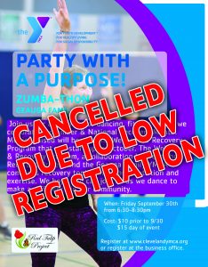 Zumbathon cancelled due to low registration