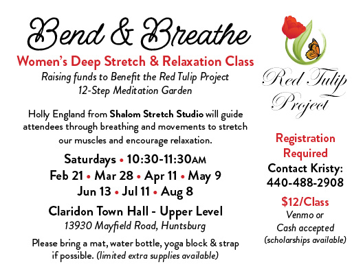 co-ed wellness and recovery sessions at the Geauga Family YMCA - call Kristy mowry for more information 440-488-2908